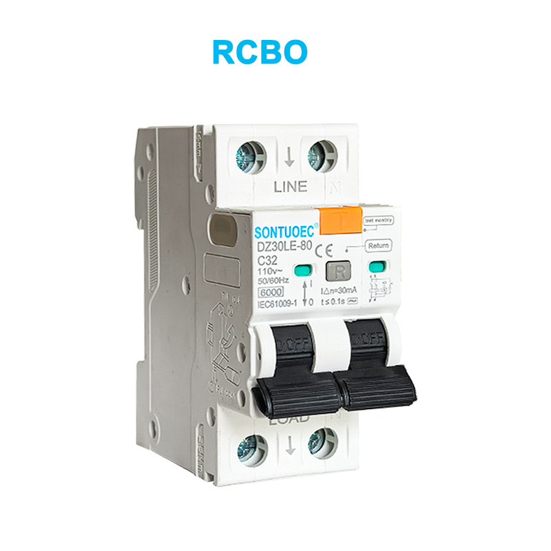 2p lekkasje Strømforsyning 6KA IEC61009.1Standard Quality RCBO