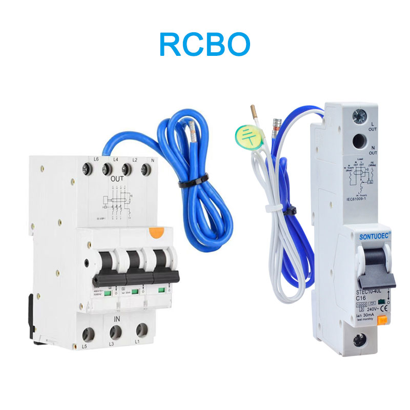 6KA 3P+N Lekkasjekretsbryter A (AC) Type RCBO med kabel