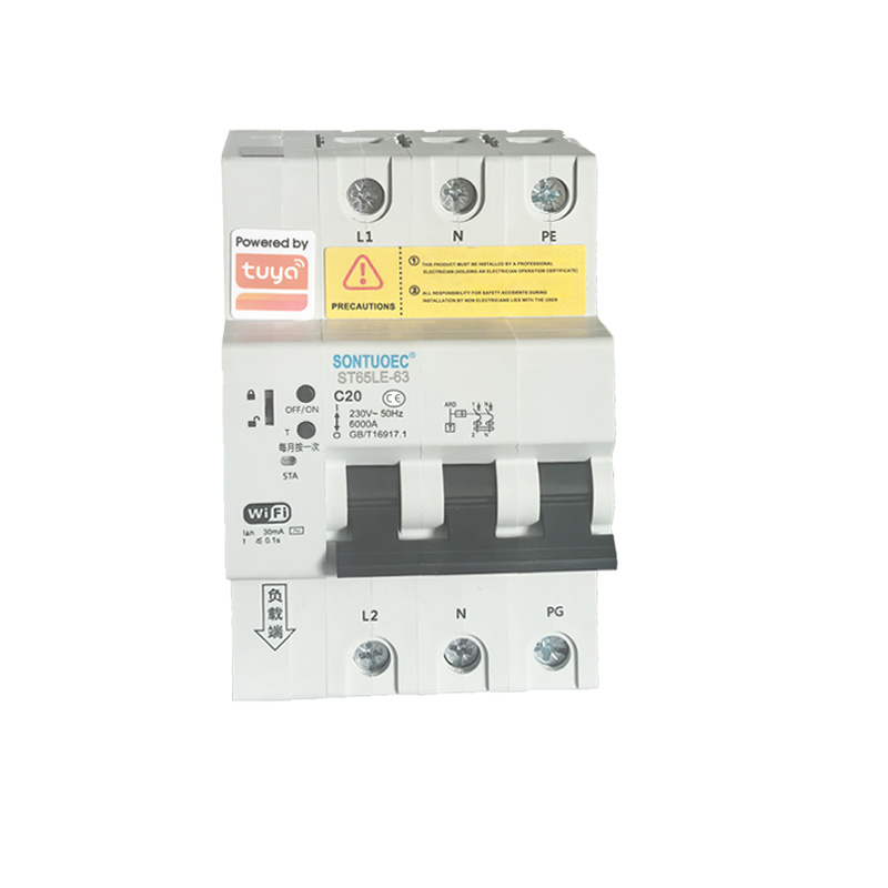 WiFi ST65LE-63wf2 Series Multifunksjonell IoT Intelligent RCBO Intelligent Circuit Breaker